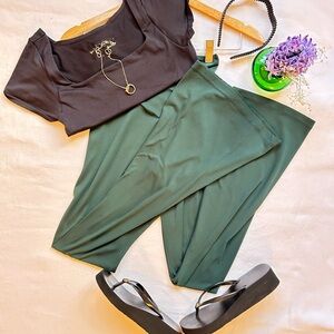 Aerie flare criss cross pants